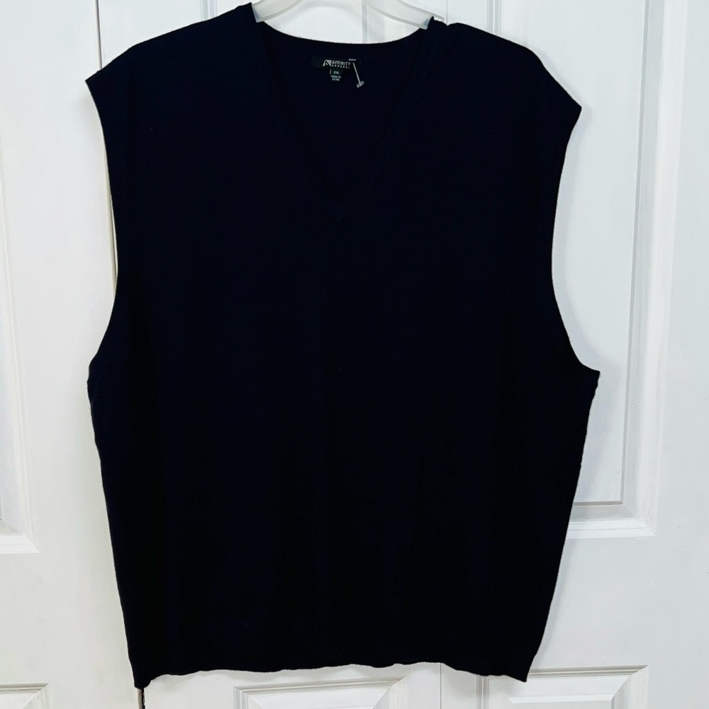 Affinity Men's V-Neck Black Sweater Vest Size 2XL